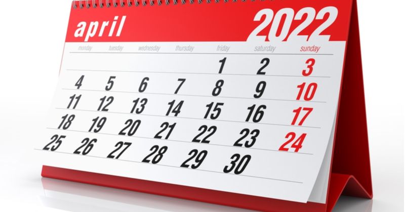calendario pensione aprile