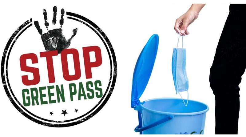 stop green pass e mascherine